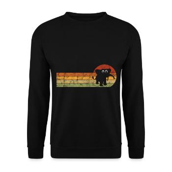 Eléphant éléphant pour enfants - Sweat-shirt Unisexe - noir - Devant - Alina (178cm) & Michal (187cm)
