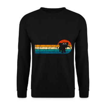 Elefanten Elefant für Kinder - Unisex Pullover - Schwarz - Vorne - Alina (178cm) & Michal (187cm)