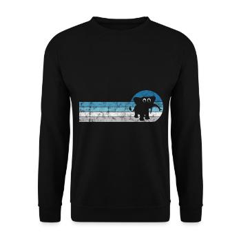Elefanten Elefant für Kinder - Unisex Pullover - Schwarz - Vorne - Alina (178cm) & Michal (187cm)