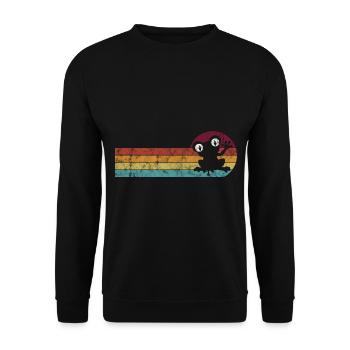 Frosch Frösche Geschenk für Kinder Lustig Witzig - Unisex Pullover - Schwarz - Vorne - Alina (178cm) & Michal (187cm)