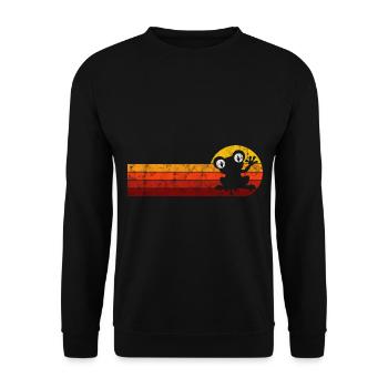 Frosch Frösche Geschenk für Kinder Lustig Witzig - Unisex Pullover - Schwarz - Vorne - Alina (178cm) & Michal (187cm)