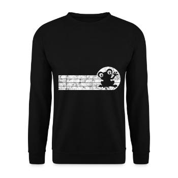 Frosch Frösche Geschenk für Kinder Lustig Witzig - Unisex Pullover - Schwarz - Vorne - Alina (178cm) & Michal (187cm)