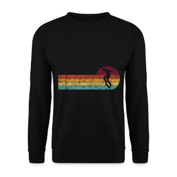 Skateboarder Skateboard Skater Skate Skateing - Unisex Sweatshirt - black - Front - Alina (178cm) & Michal (187cm)