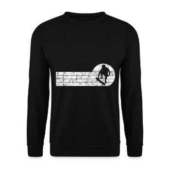Skateboarder Skateboard Skater Skate Skateing - Sweat-shirt Unisexe - noir - Devant - Alina (178cm) & Michal (187cm)