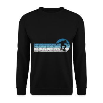 Skateboarder Skateboard Skater Skate Skateing - Unisex Sweatshirt - black - Front - Alina (178cm) & Michal (187cm)