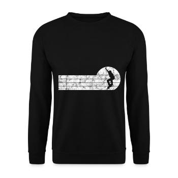 Skateboard Skateboarder Skater Skate Skateing - Unisex Sweatshirt - black - Front - Alina (178cm) & Michal (187cm)