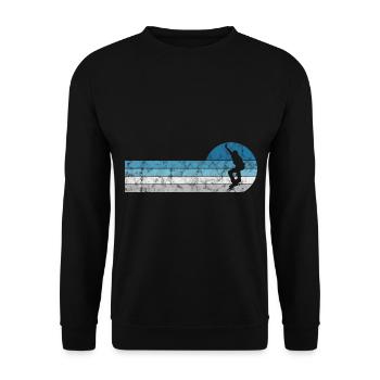 Skateboard Skateboarder Skater Skate Skateing - Sweat-shirt Unisexe - noir - Devant - Alina (178cm) & Michal (187cm)