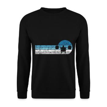 Musculation Bodybuilder GYM Fitnessstudio Retro - Sweat-shirt Unisexe - noir - Devant - Alina (178cm) & Michal (187cm)
