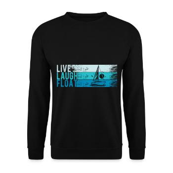 Segelboot Kapitän Spruch Zum Segeln - Unisex Pullover - Schwarz - Vorne - Alina (178cm) & Michal (187cm)