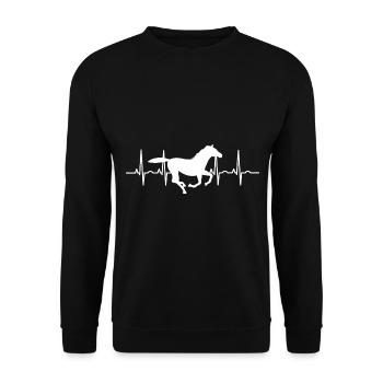 Equestrian Equestrian Horse ECG Horse Pony Equestrian Sports - Unisex Sweatshirt - black - Front - Alina (178cm) & Michal (187cm)
