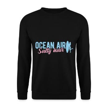 Surfen Wellenreiten Für Surfing - Unisex Pullover - Schwarz - Vorne - Alina (178cm) & Michal (187cm)