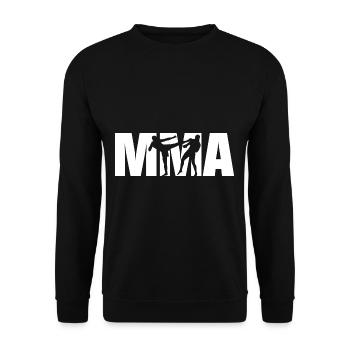 MMA Sport de combat Karaté Teakwondo BJJ Cagefight - Sweat-shirt Unisexe - noir - Devant - Alina (178cm) & Michal (187cm)