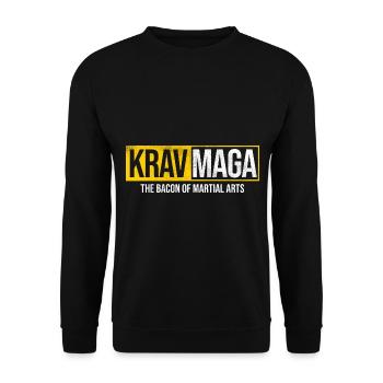 Israelischer Kampfsport Krav Maga - Unisex Pullover - Schwarz - Vorne - Alina (178cm) & Michal (187cm)