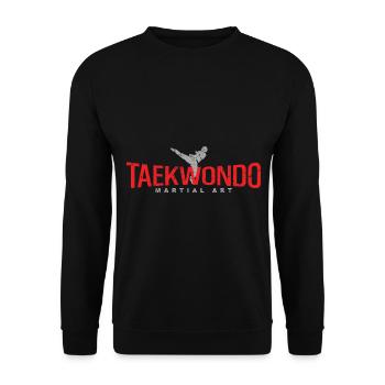 Taekwondo Taekwondo Martial Arts Für Kampfsportler - Unisex Pullover - Schwarz - Vorne - Alina (178cm) & Michal (187cm)