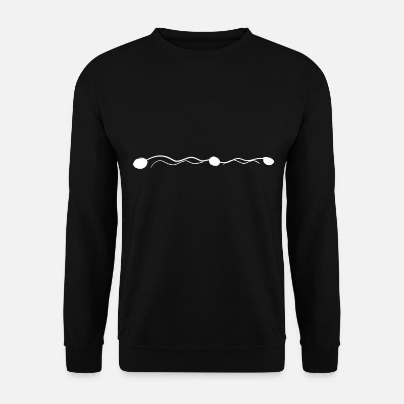 lignes blanches points ondulés - Sweat-shirt Unisexe - noir