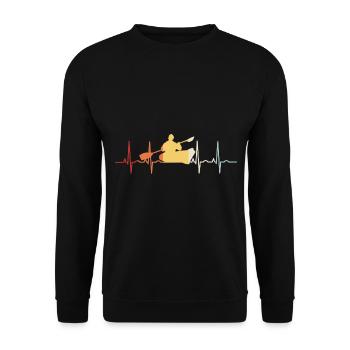 Paddel Kajak EKG Kayak Kanu Paddeln Boot Rudern - Unisex Pullover - Schwarz - Vorne - Alina (178cm) & Michal (187cm)