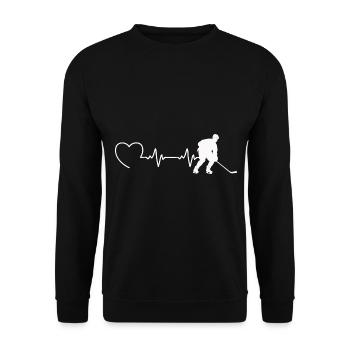 Ice Hockey Ice Hockey Retro Skates Puck Ice - Unisex Sweatshirt - black - Front - Alina (178cm) & Michal (187cm)