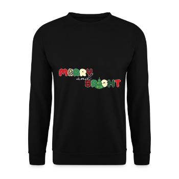 Weihnachten Weihnachtsmann Geschenke - Unisex Pullover - Schwarz - Vorne - Alina (178cm) & Michal (187cm)