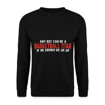 Basketball - Unisex Pullover - Schwarz - Vorne - Alina (178cm) & Michal (187cm)
