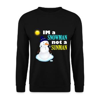 Snowman in the sun - Unisex Sweatshirt - black - Front - Alina (178cm) & Michal (187cm)