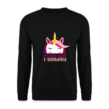 Créature mythique Licorne Fabuleux cadeau cool sucré - Sweat-shirt Unisexe - noir - Devant - Alina (178cm) & Michal (187cm)