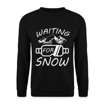 En attendant la neige Freestyle Ski Shirt Gift - Sweat-shirt Unisexe - noir - Devant - Alina (178cm) & Michal (187cm)