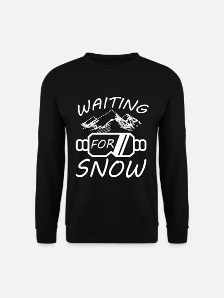 Waiting For Snow Freestyle Skiing Shirt Geschenk - Unisex Pullover - Schwarz