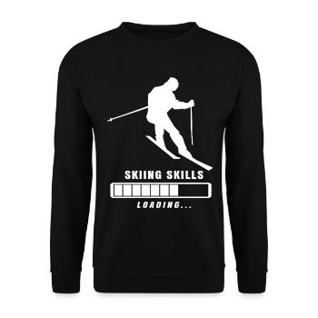 Compétences de ski chargement Barre de chargement cadeau - Sweat-shirt Unisexe - noir - Devant - Alina (178cm) & Michal (187cm)