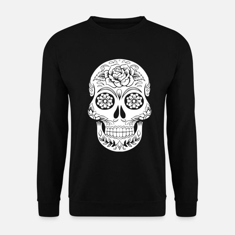 Dia De Los Muertos Shirt La Catrina Totenschädel - Unisex Pullover - Schwarz