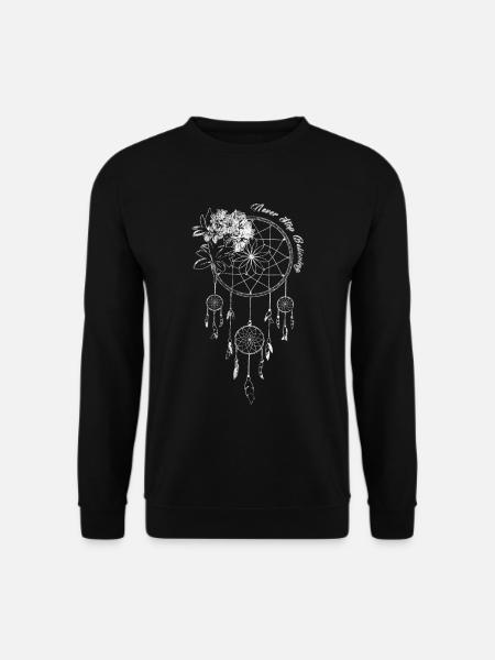 Dream Traum Feder Traumfänger Indianer indianisch - Unisex Pullover - Schwarz