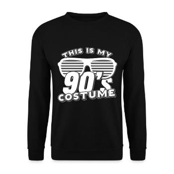 Ceci est mon cadeau des années 90 Costume Shirt 90 - Sweat-shirt Unisexe - noir - Devant - Alina (178cm) & Michal (187cm)