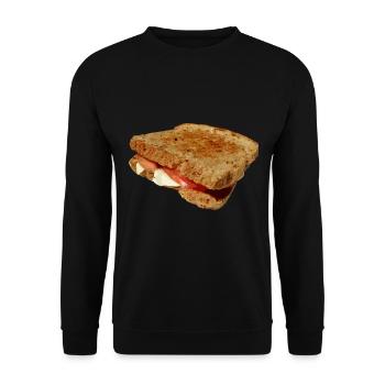 Toast Bread Shirt Gift Funny Design Funny - Unisex Sweatshirt - black - Front - Alina (178cm) & Michal (187cm)