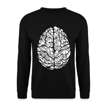 Circuit Board Connectors Programmer Computer Science Tree - Unisex Sweatshirt - black - Front - Alina (178cm) & Michal (187cm)