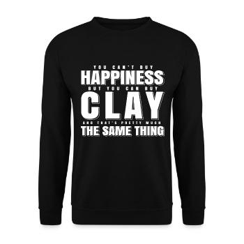 Pottery Geschenk Töpfer Shirt Töpferei - Unisex Pullover - Schwarz - Vorne - Alina (178cm) & Michal (187cm)