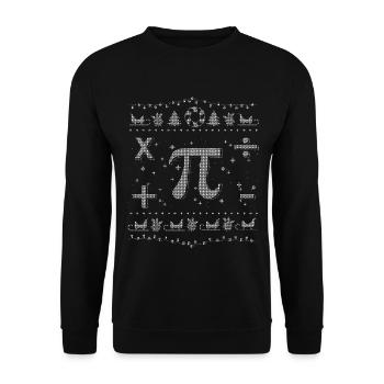 Mathematician Shirt Pi Gift Christmas Ugly - Unisex Sweatshirt - black - Front - Alina (178cm) & Michal (187cm)