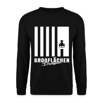 Large area designer gift farmer shirt farmer - Unisex Sweatshirt - black - Front - Alina (178cm) & Michal (187cm)