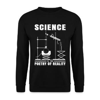 Science Shirt Wissenschaftler Forscher Geschenk - Unisex Pullover - Schwarz - Vorne - Alina (178cm) & Michal (187cm)