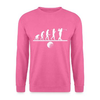 Golf - Golfer - Evolution - Unisex Pullover - Pink - Vorne