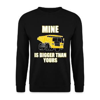 Bagger - Muldenkipper - Baustelle - Unisex Pullover - Schwarz - Vorne - Alina (178cm) & Michal (187cm)
