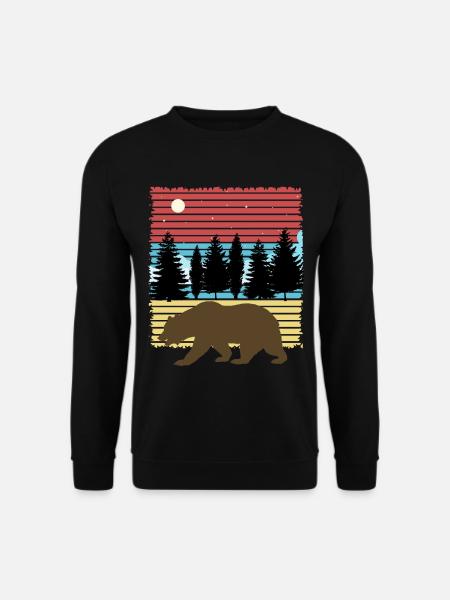 Bär - Abenteuer - Wald - Unisex Pullover - Schwarz
