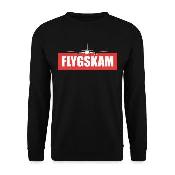 Flygskam - cendres volantes - environnement - Sweat-shirt Unisexe - noir - Devant - Alina (178cm) & Michal (187cm)