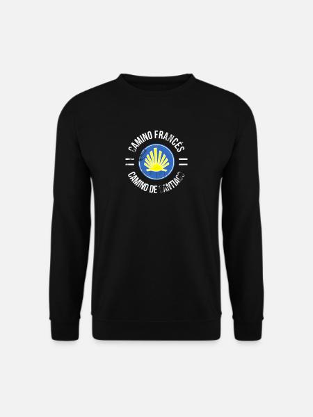 Camino Frances Pilgermuschel - Unisex Pullover - Schwarz
