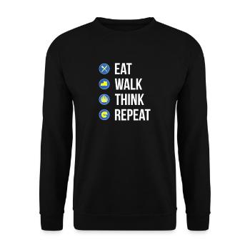 Pilgrim's mussel Camino - Unisex Sweatshirt - black - Front - Alina (178cm) & Michal (187cm)
