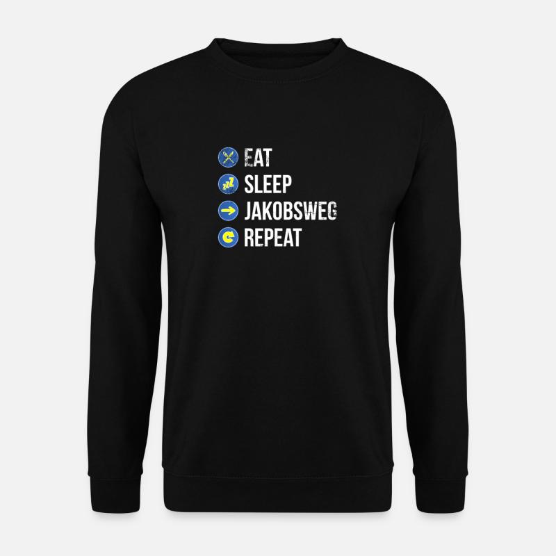 Pilger auf dem Jakobsweg. - Unisex Pullover - Schwarz