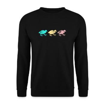 Cadeau mignon de caille de terre de caille naine - Sweat-shirt Unisexe - noir - Devant - Alina (178cm) & Michal (187cm)