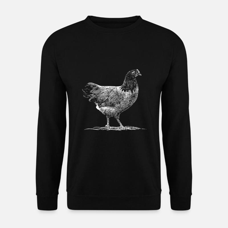 Hühner Vorwerkhuhn - Unisex Pullover - Schwarz