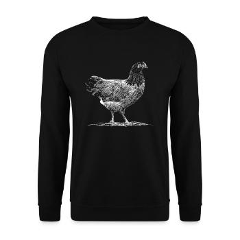Drawing Vorwerk Chicken Chicken Gift Idea - Unisex Sweatshirt - black - Front - Alina (178cm) & Michal (187cm)