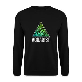 Aquarist Reef Aquarium Coral Gift Aquaristics - Unisex Sweatshirt - black - Front - Alina (178cm) & Michal (187cm)