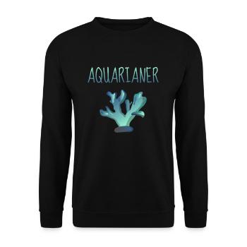 Aquarium Coral Coral Reef Aquarists - Unisex Sweatshirt - black - Front - Alina (178cm) & Michal (187cm)