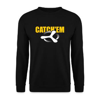 Boomerang Pêche Engins à trois ailes - Sweat-shirt Unisexe - noir - Devant - Alina (178cm) & Michal (187cm)
